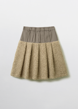 Fluffy Midi Skirt / Beige