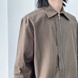 Mist Brown Zip Shirt Jacket