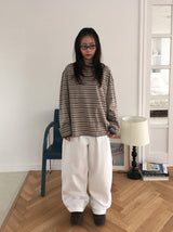 [unisex] マジェボーダーオーバー長袖Tシャツ