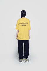 24FW ピクセルベーシックロゴショートスリーブTシャツマスタード