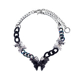 Neon Butterfly Necklace