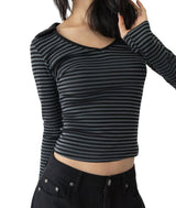 Theone Wide Collar Slim Long Sleeve