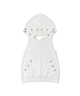 eyelet halter hoodie (3colors)