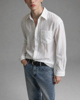 (UNISEX) Airy Lace Net Shirt