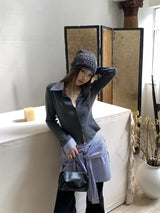 Stripe Collar Burton Long Sleeve Cardigan