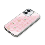 [MADE]Peach Check MagSafe Glass Bumper Phone Case