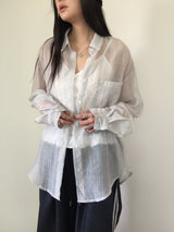 Odd see-through overfit shirt (3color)