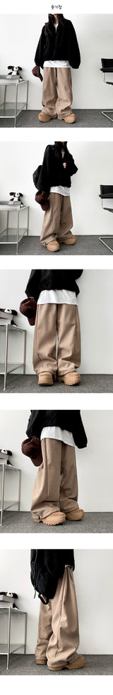 ポライサイドピンタックコーデュロイワイドパンツ [Long & short 2 short lengths!]