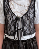 Sheer Lace Cropped Vest