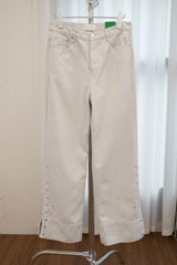 スナップボタン ディテール スリットパンツ (Light Gray/2size)