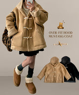 Ringhen Wang Boxy Hooded Tteokbokki Mustang Coat Jacket