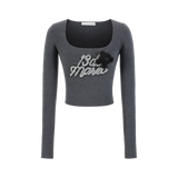 13DE MARZO Sequin Logo Tight Top