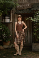 Offbeat Check skirt