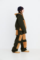 OPEN 4 POCKET WIDE TRACK PANTS DEEP KHAKI / CORDUROY BROWN