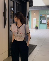 Trow プリント半袖Tシャツ
