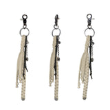 shot plait keyring (beige)