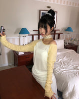 エララグランワンショルダーロングスリーブTシャツ