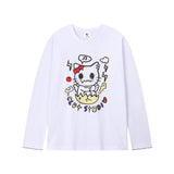 コンフューズドキャットTシャツ - ホワイト