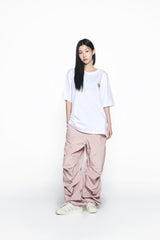 25SS ナイロンパラシュートウーマンズパンツ パステルピンク