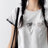 Cat Ribbon 🎀 Colorful Short-Sleeved T-Shirt (2 colors)