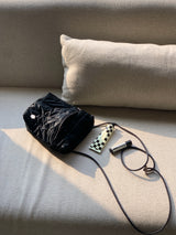 mini pocket bag - padding glossy black