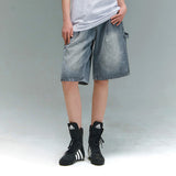 BTB : ウェーブウォッシングカーペンターショーツ [BLUE CORE] [UNISEX]