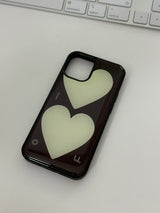 chocolate heart yellow case (epoxy)
