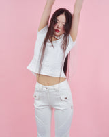 ROSE HALTER BLOUSE [WHITE]