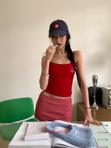 red apple sleeveless top