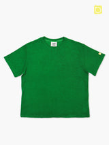 ALARM STRIPE TERRY T SHIRT GREEN_UNISEX