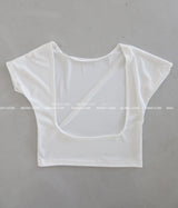 ホットガールバックレスクロップドTシャツ
