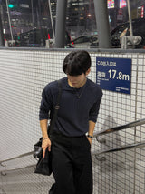 ビッグ リブド バイアス ロングスリーブ Tシャツ
