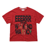 ウィークエンドウォリアーピーポーアートワークTシャツ (レッド)