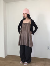 Ribbon Plaid Mini One Piece (2color)