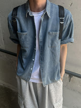 Scent Short Sleeve Denim Shirt