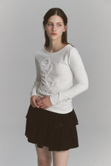 Lace Rose Long Sleeve Ivory