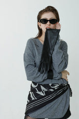 ULTRA WARM LONG T-SHIRT_MELANGE GRAY