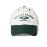 LE AREVEY アーカイブボールキャップ アイボリー/ディープグリーン
