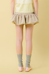 Balloon Smock Skirt [Khaki]