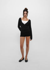 [B-BASIC] Light Sweat Wrap Long Sleeve Tee
