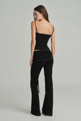 Swan lace sleeveless, Black