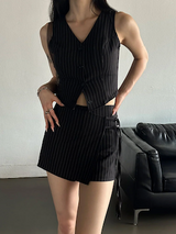 Stripe strap pants