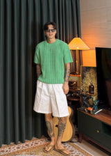 Half-Banded Two-Tuck Wide Shorts 4COLOR