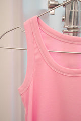 ベーシック リブ スリーブレス (Pink)