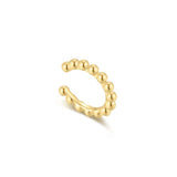gold bead 14k gold plating + 925 silver ear cuff E066-01G
