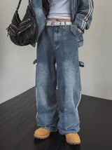 Wings Track Carpenter Wide Denim Pants