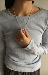 Matt antique shell long necklace
