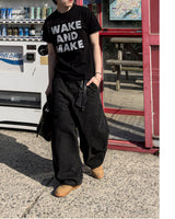 Cartel Back Printing Denim Pants