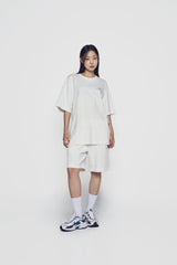 24FW UPSIDE DOWN BASIC LOGO SHORT PANTS CREAM