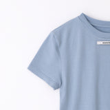 スリムレーベルハーフTシャツ スカイブルー